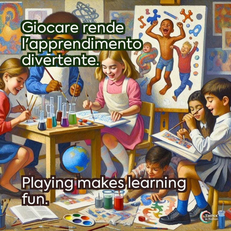 Giocare rende l'apprendimento divertente.