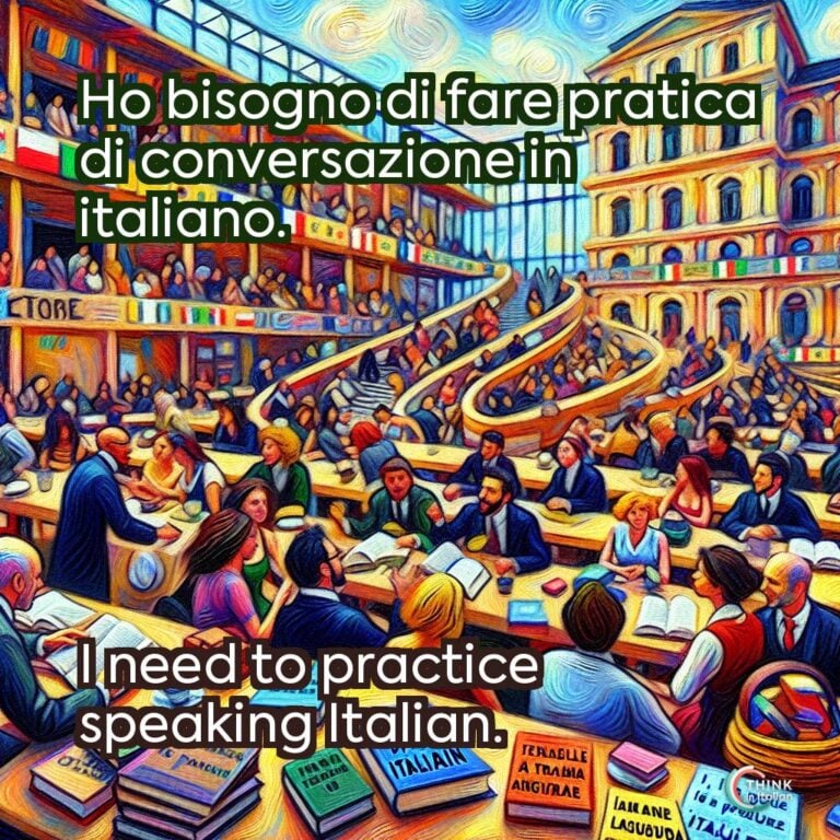 Ho bisogno di fare pratica di conversazione in italiano.