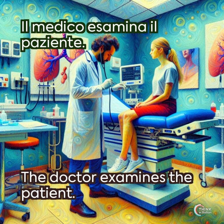 Il medico esamina il paziente.