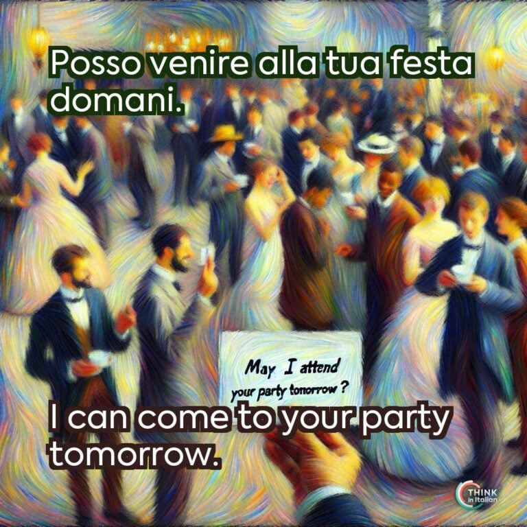 Posso venire alla tua festa domani.
