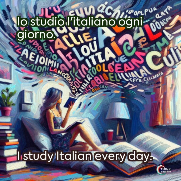 Io studio l'italiano ogni giorno.