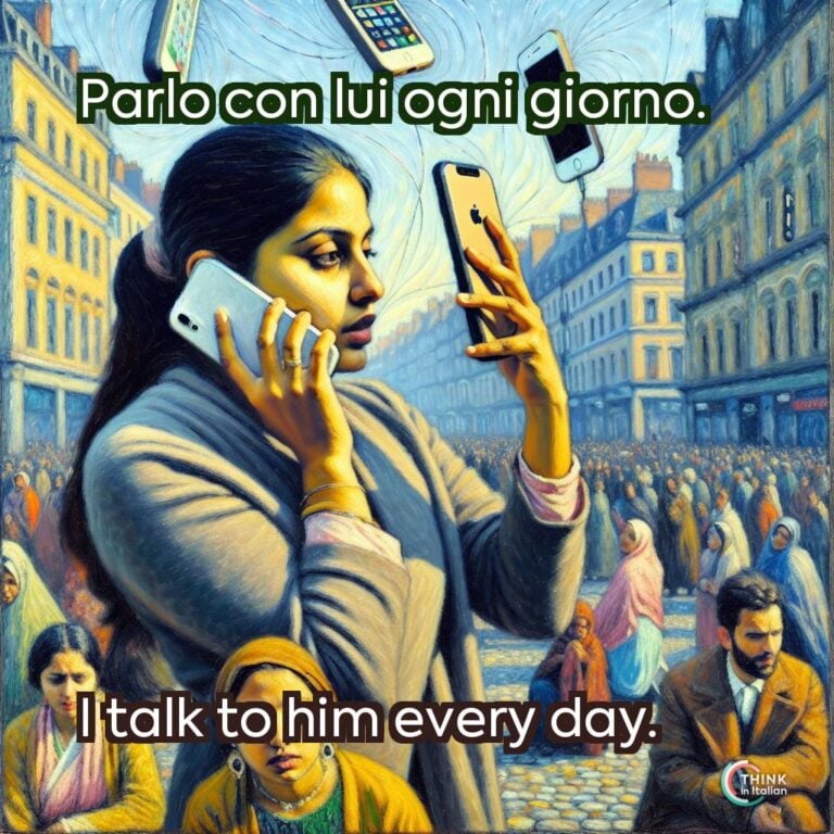 Parlo con lui ogni giorno.
