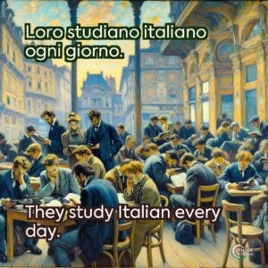 Loro studiano italiano ogni giorno.