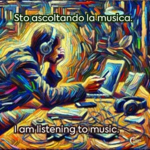 Sto ascoltando la musica.