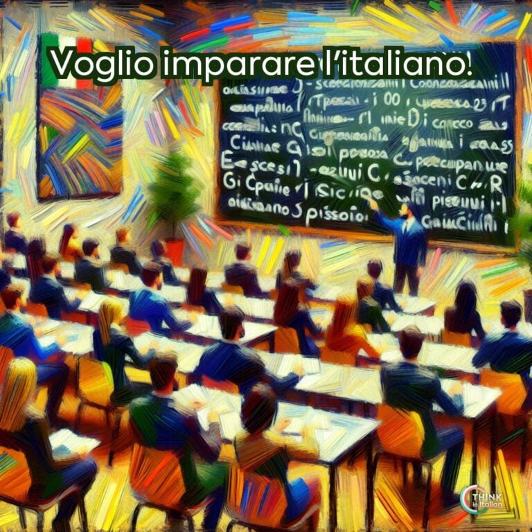 Voglio imparare l'italiano.