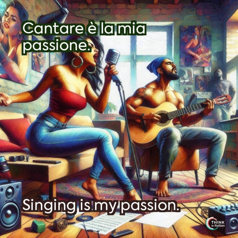 Cantare è la mia passione.