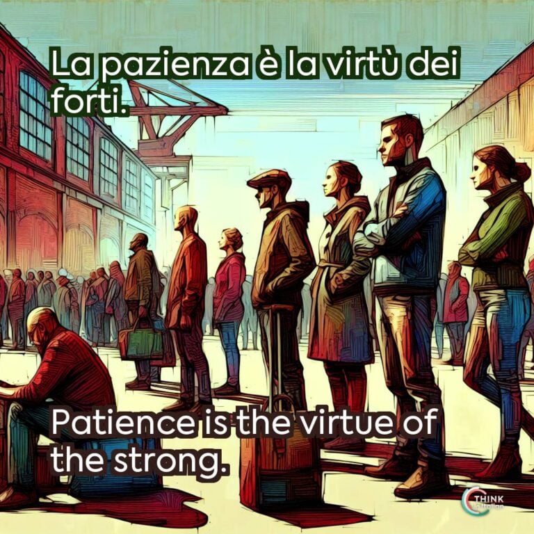 La pazienza è la virtù dei forti.