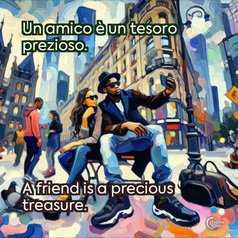 Un amico è un tesoro prezioso.
