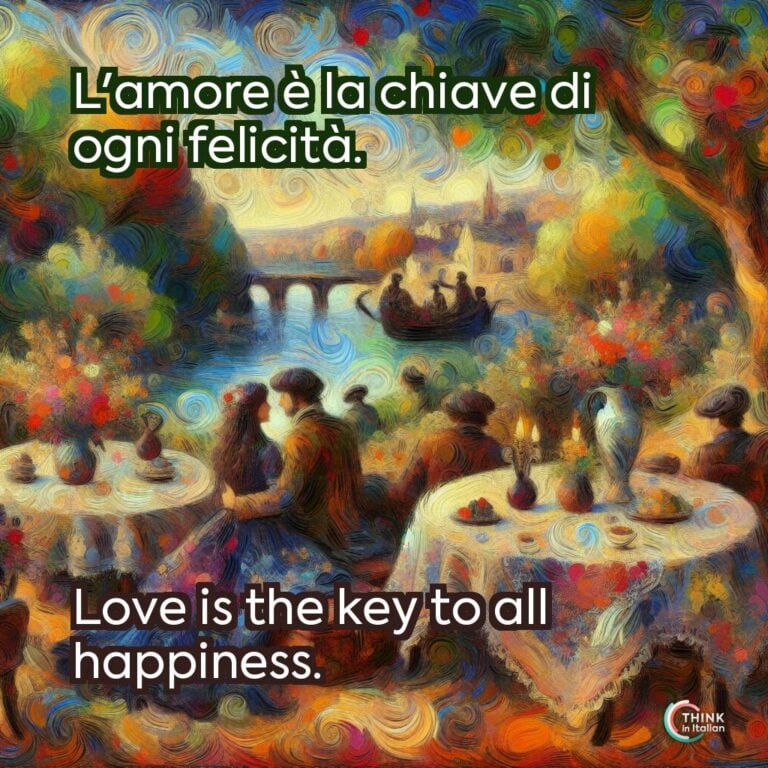 L'amore è la chiave di ogni felicità.