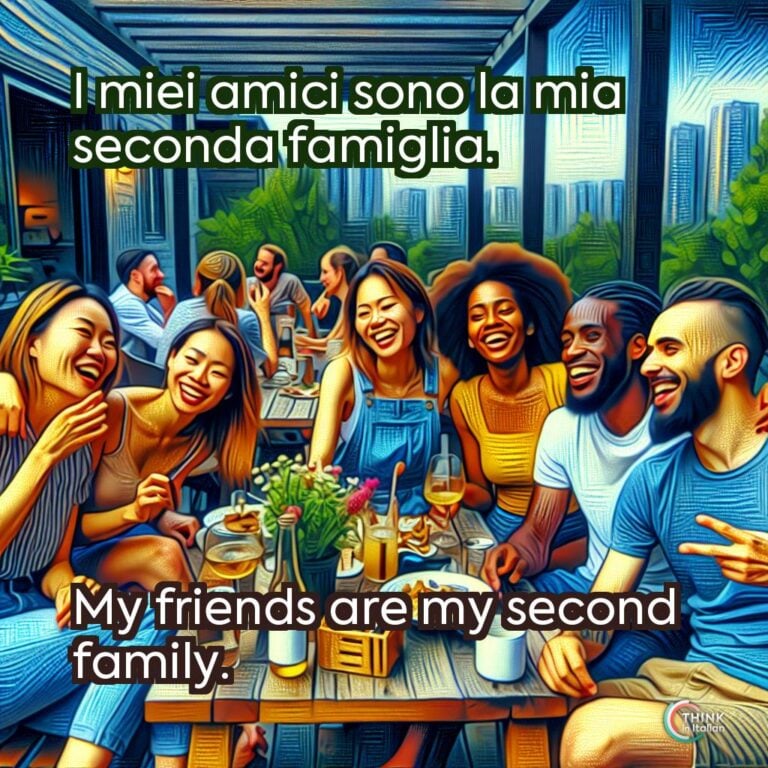 I miei amici sono la mia seconda famiglia.