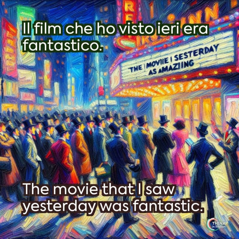 Il film che ho visto ieri era fantastico.
