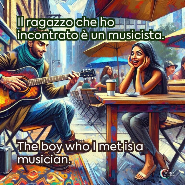 Il ragazzo che ho incontrato è un musicista.