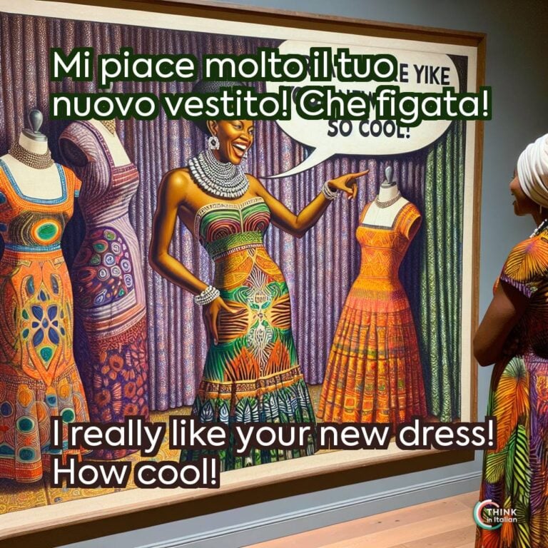 Mi piace molto il tuo nuovo vestito! Che figata!