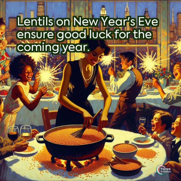 Lentils on New Year's Eve ensure good luck for the coming year.