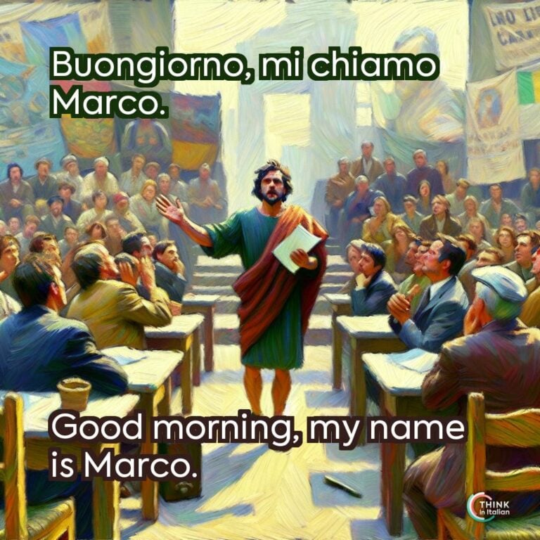 Buongiorno, mi chiamo Marco.