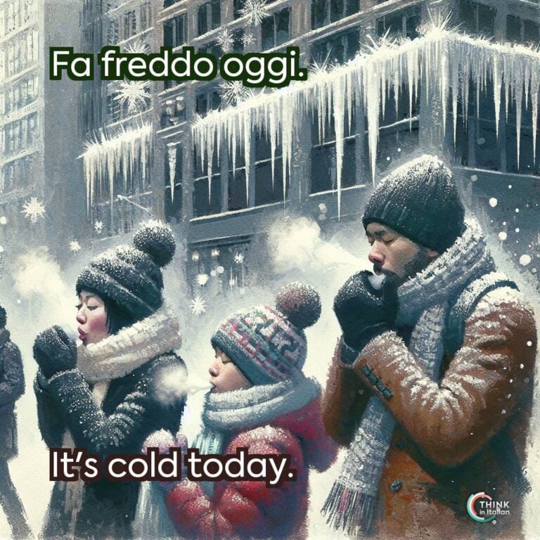 Fa freddo oggi.