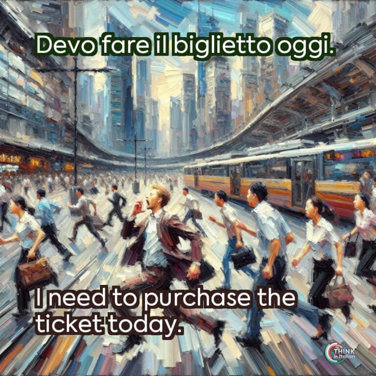 Devo fare il biglietto oggi.