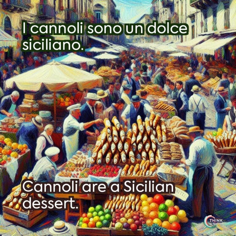I cannoli sono un dolce siciliano.