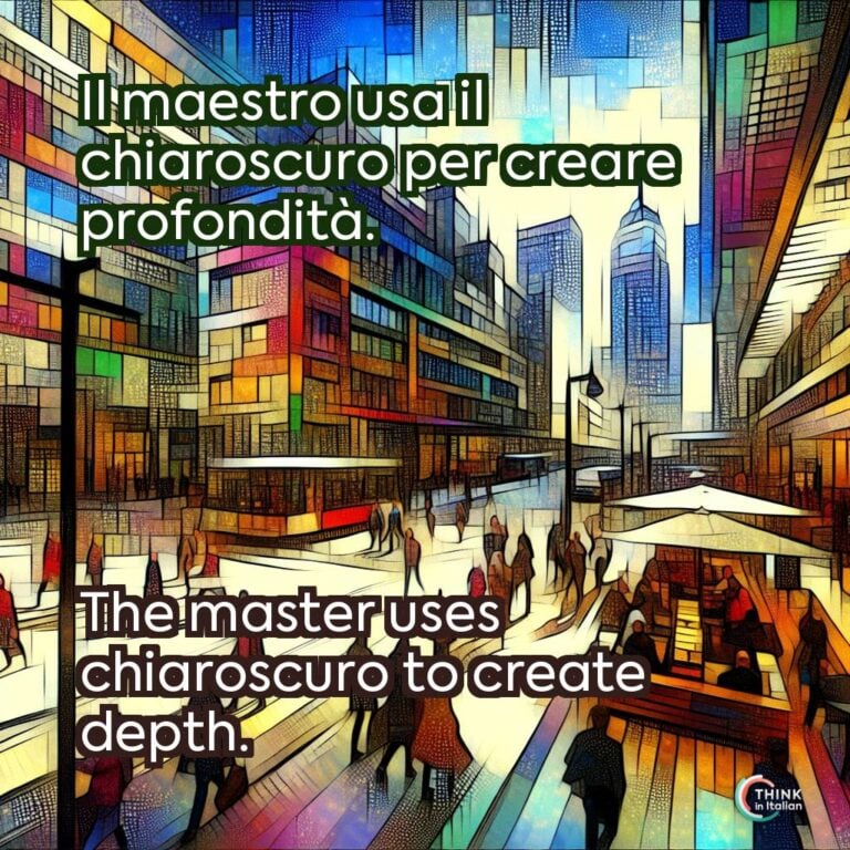 Il maestro usa il chiaroscuro per creare profondità.