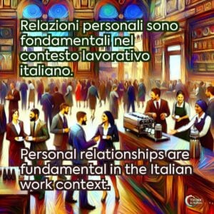 Relazioni personali sono fondamentali nel contesto lavorativo italiano.