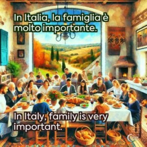 In Italia, la famiglia è molto importante.