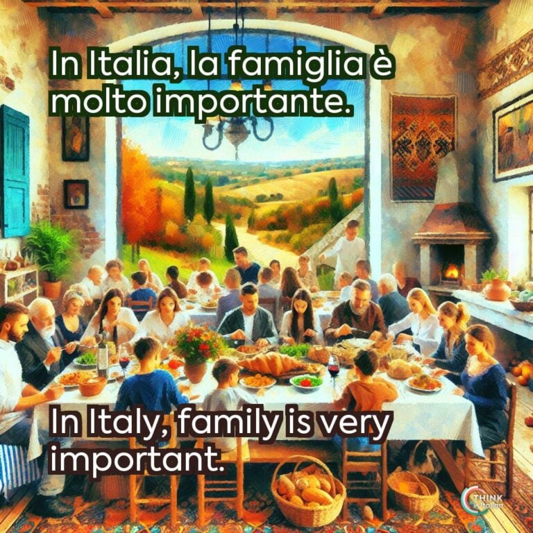 In Italia, la famiglia è molto importante.