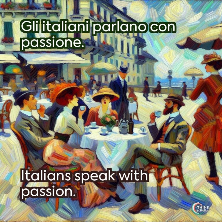 Gli italiani parlano con passione.