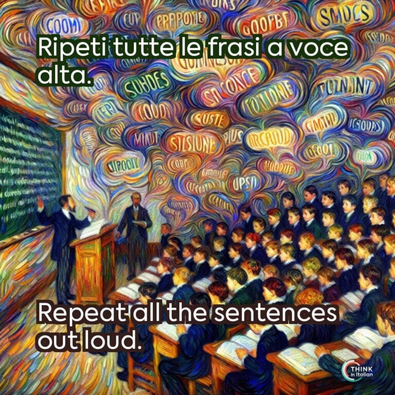 Ripeti tutte le frasi a voce alta. 