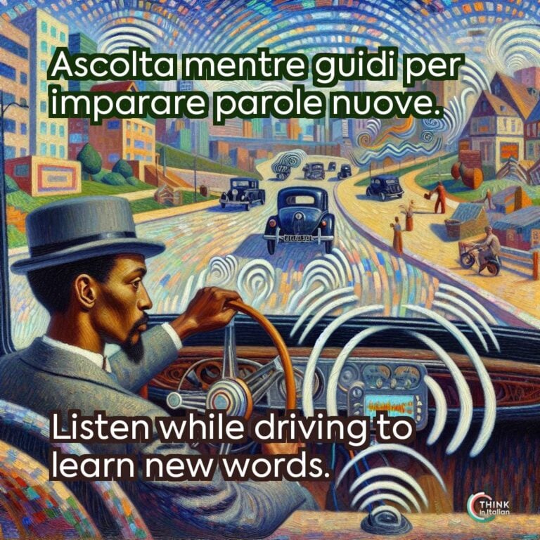 Ascolta mentre guidi per imparare parole nuove.
