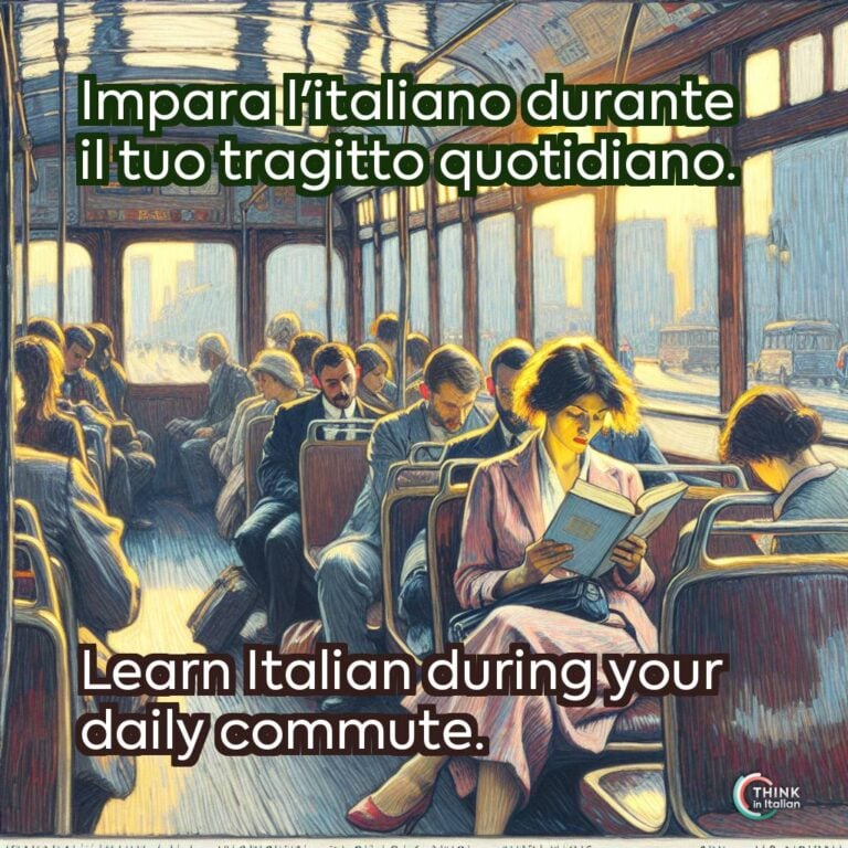 Impara l'italiano durante il tuo tragitto quotidiano.
