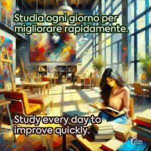 Studia ogni giorno per migliorare rapidamente.