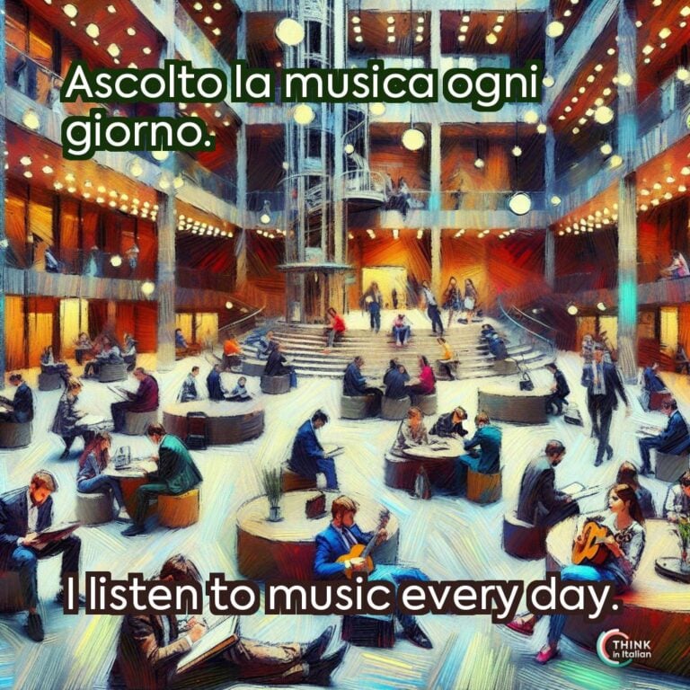 Ascolto la musica ogni giorno.