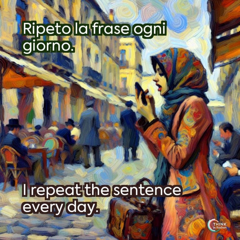 Ripeto la frase ogni giorno.