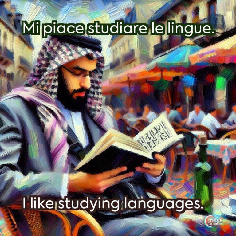 Mi piace studiare le lingue.