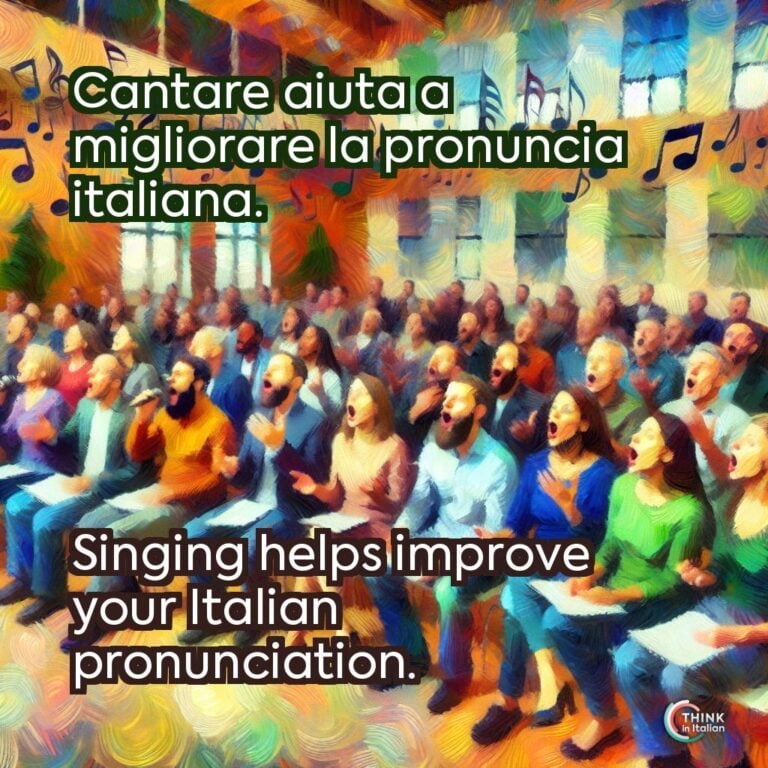 Cantare aiuta a migliorare la pronuncia italiana.