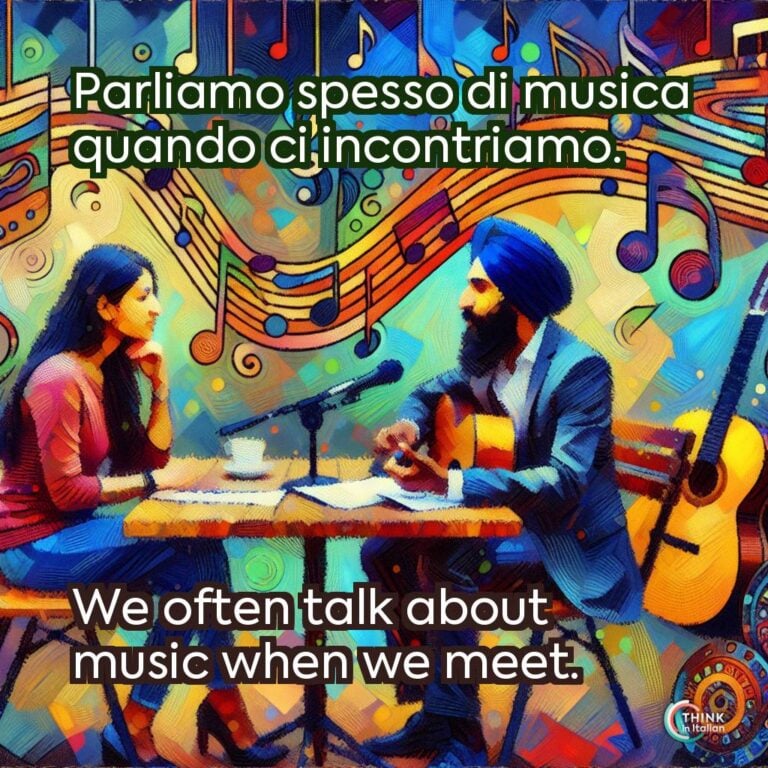 Parliamo spesso di musica quando ci incontriamo.