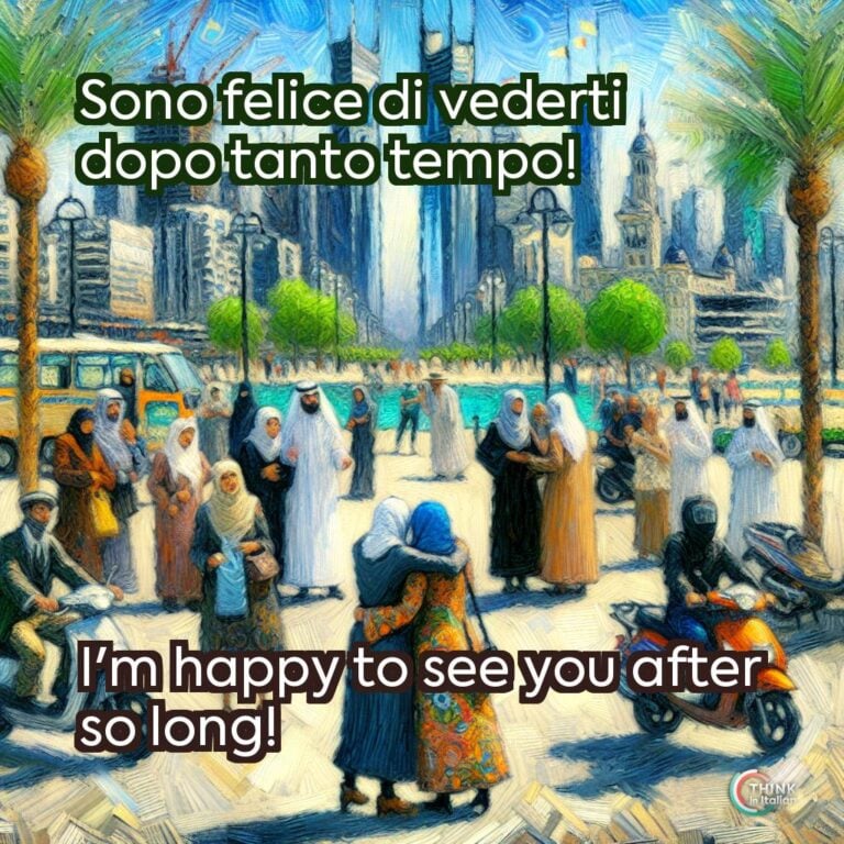 Sono felice di vederti dopo tanto tempo!