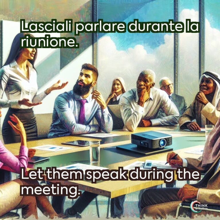 Lasciali parlare durante la riunione.