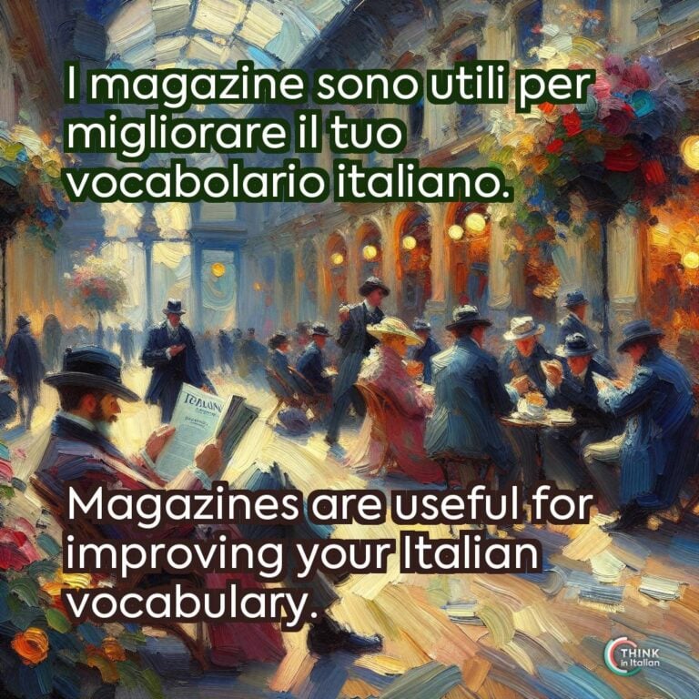 I magazine sono utili per migliorare il tuo vocabolario italiano.