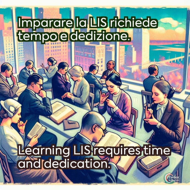 Imparare la LIS richiede tempo e dedizione.