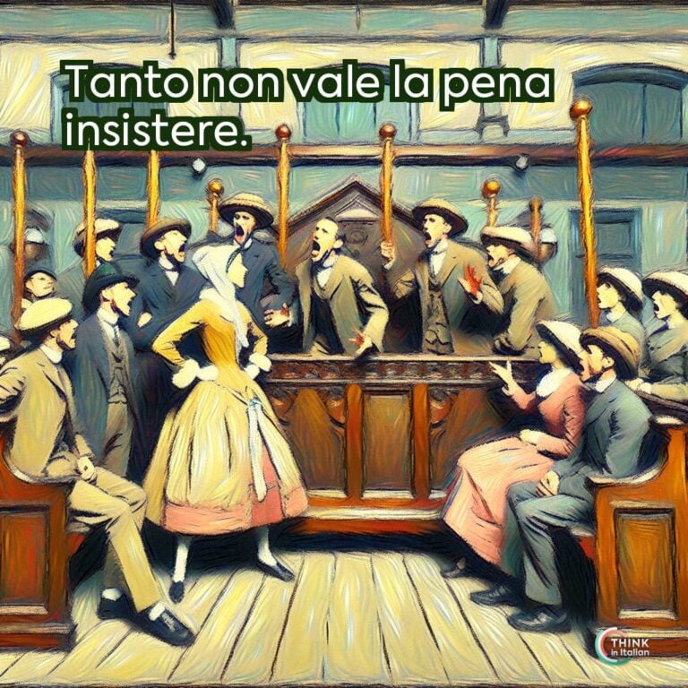 Tanto non vale la pena insistere.