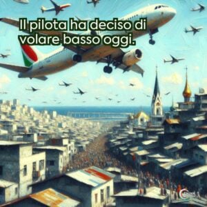 Il pilota ha deciso di volare basso oggi.