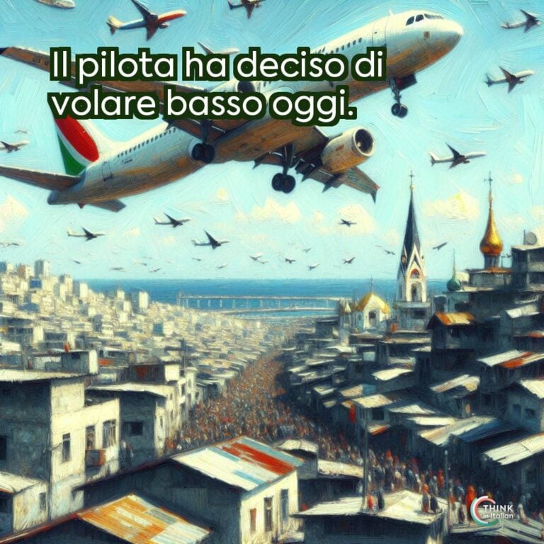 Il pilota ha deciso di volare basso oggi.