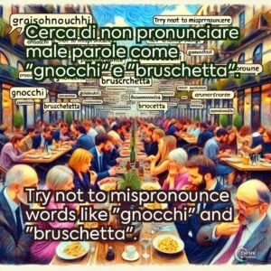 Cerca di non pronunciare male parole come "gnocchi" e "bruschetta".