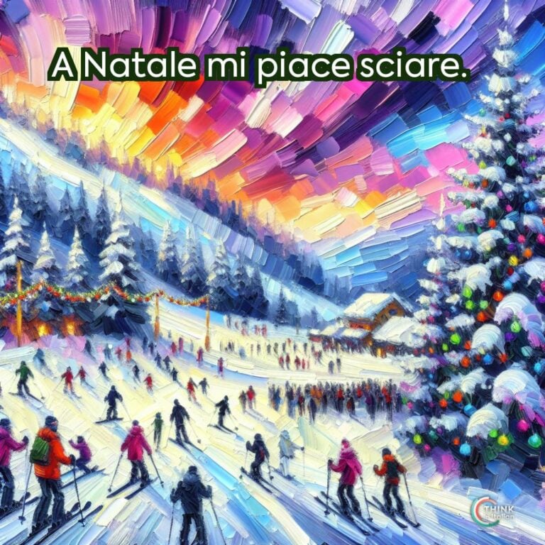 A Natale mi piace sciare.