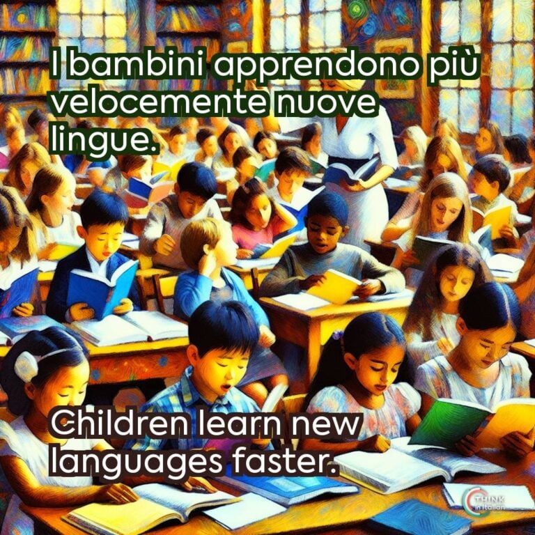 I bambini apprendono più velocemente nuove lingue.
