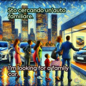 Sto cercando un'auto familiare.