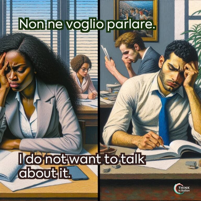 Non ne voglio parlare.