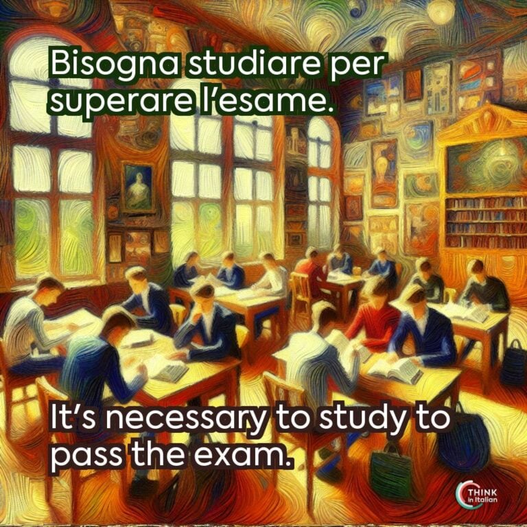 Bisogna studiare per superare l'esame.