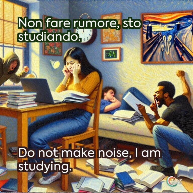 Non fare rumore, sto studiando.